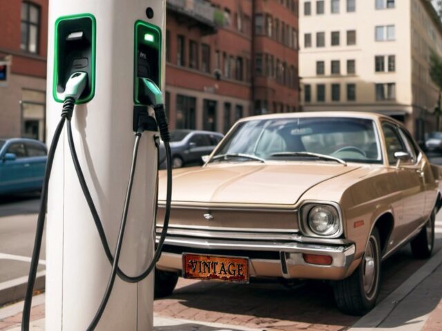 Electric Charger Vintage Car